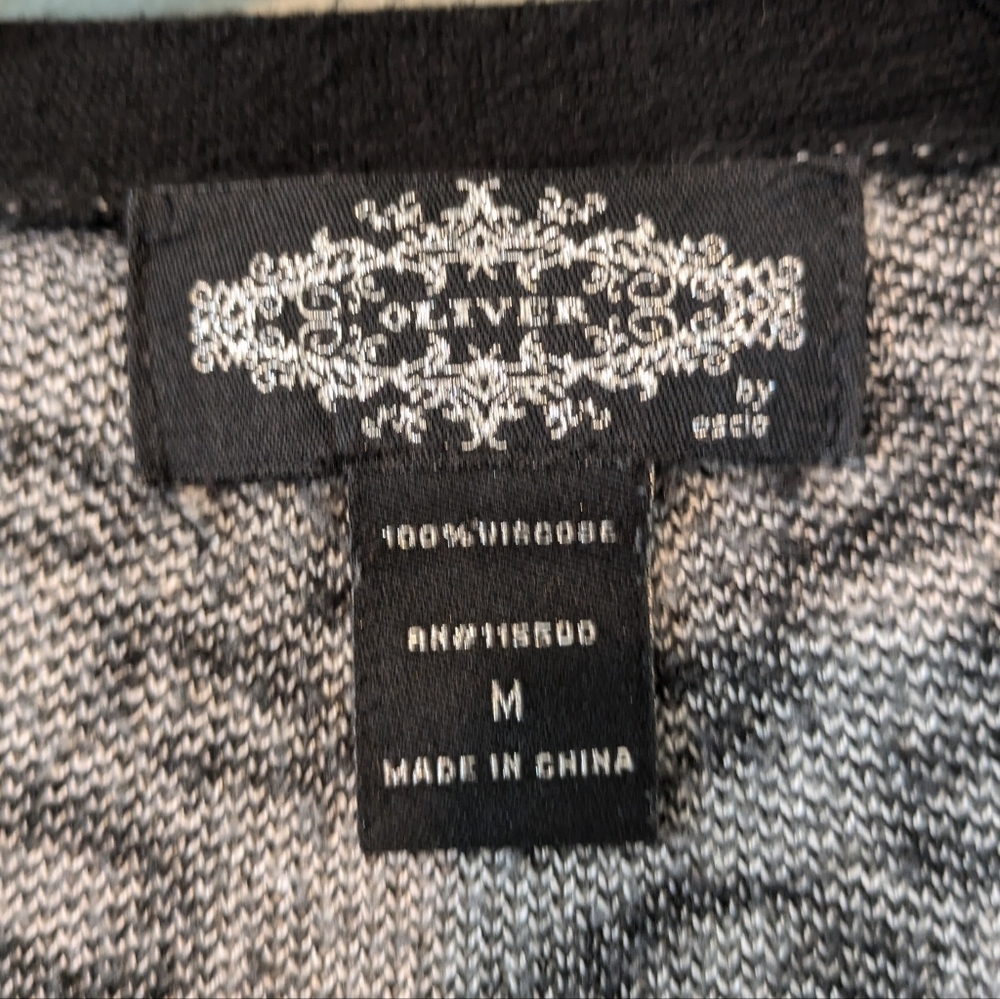 Oliver Leopard Print Multi Color Open Knit Cardig… - image 5